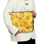 Yellow Rose Print Laptop Sleeve