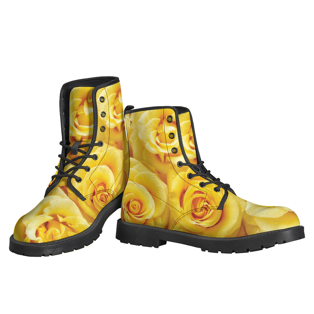 Yellow Rose Print Backpack