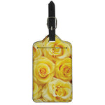 Yellow Rose Print Luggage Tag
