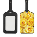 Yellow Rose Print Luggage Tag
