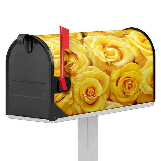 Yellow Rose Print Mailbox Cover