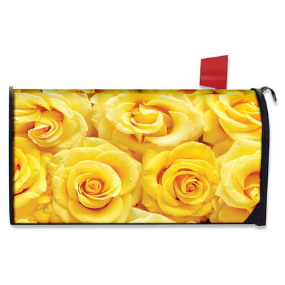 Yellow Rose Print Mailbox Cover