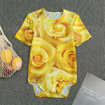 Yellow Rose Print Men's Bodysuit