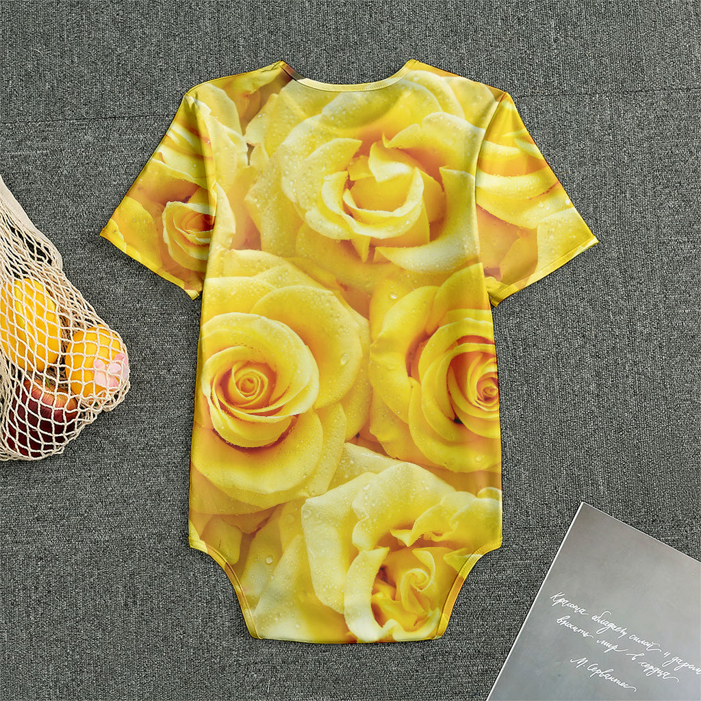 Yellow Rose Print Men's Bodysuit