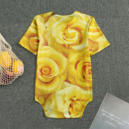 Yellow Rose Print Men's Bodysuit