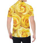 Yellow Rose Print Men's Shirt