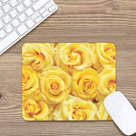 Yellow Rose Print Mouse Pad