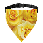 Yellow Rose Print Over The Collar Dog Bandana