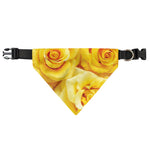 Yellow Rose Print Over The Collar Dog Bandana