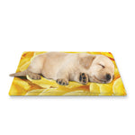 Yellow Rose Print Pet Cooling Mat Cover