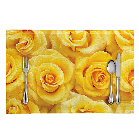 Yellow Rose Print Placemat