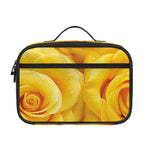 Yellow Rose Print Portable Lunch Bag