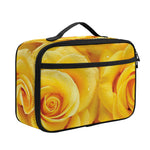 Yellow Rose Print Portable Lunch Bag