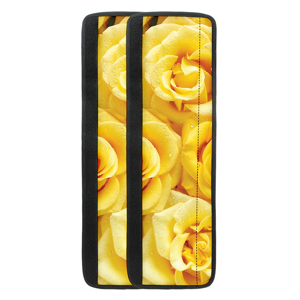 Yellow Rose Print Refrigerator Handle Covers