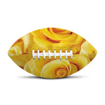 Yellow Rose Print Rugby Ball