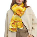 Yellow Rose Print Scarf