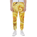 Yellow Rose Print Joggers