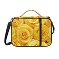 Yellow Rose Print Shoulder Strap Bible Bag