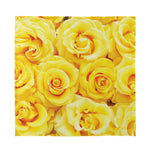 Yellow Rose Print Silk Bandana