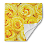 Yellow Rose Print Silk Bandana