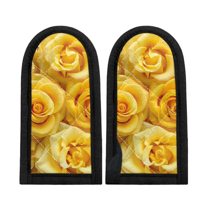 Yellow Rose Print Skillet Handle Cover