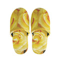 Yellow Rose Print Slippers