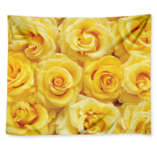 Yellow Rose Print Tapestry