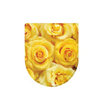 Yellow Rose Print Toilet Lid Cover