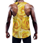 Yellow Rose Print Training Tank Top
