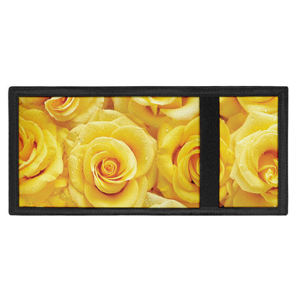 Yellow Rose Print Trifold Wallet