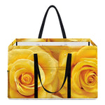 Yellow Rose Print Utility Tote Bag