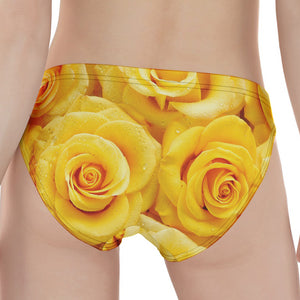 Yellow Rose Print Women's Panties