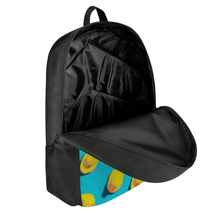Yellow Rubber Ducks Print 17 Inch Backpack