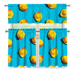 Yellow Rubber Ducks Print 3 Piece Kitchen Curtains