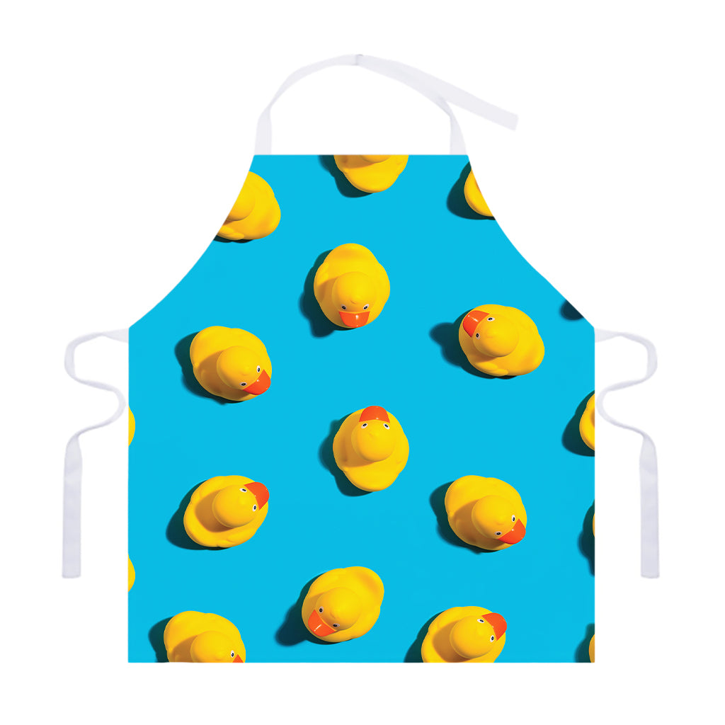 Yellow Rubber Ducks Print Adjustable Apron