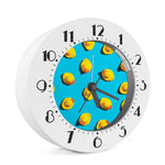 Yellow Rubber Ducks Print Alarm Clock