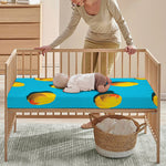 Yellow Rubber Ducks Print Baby Crib Sheet