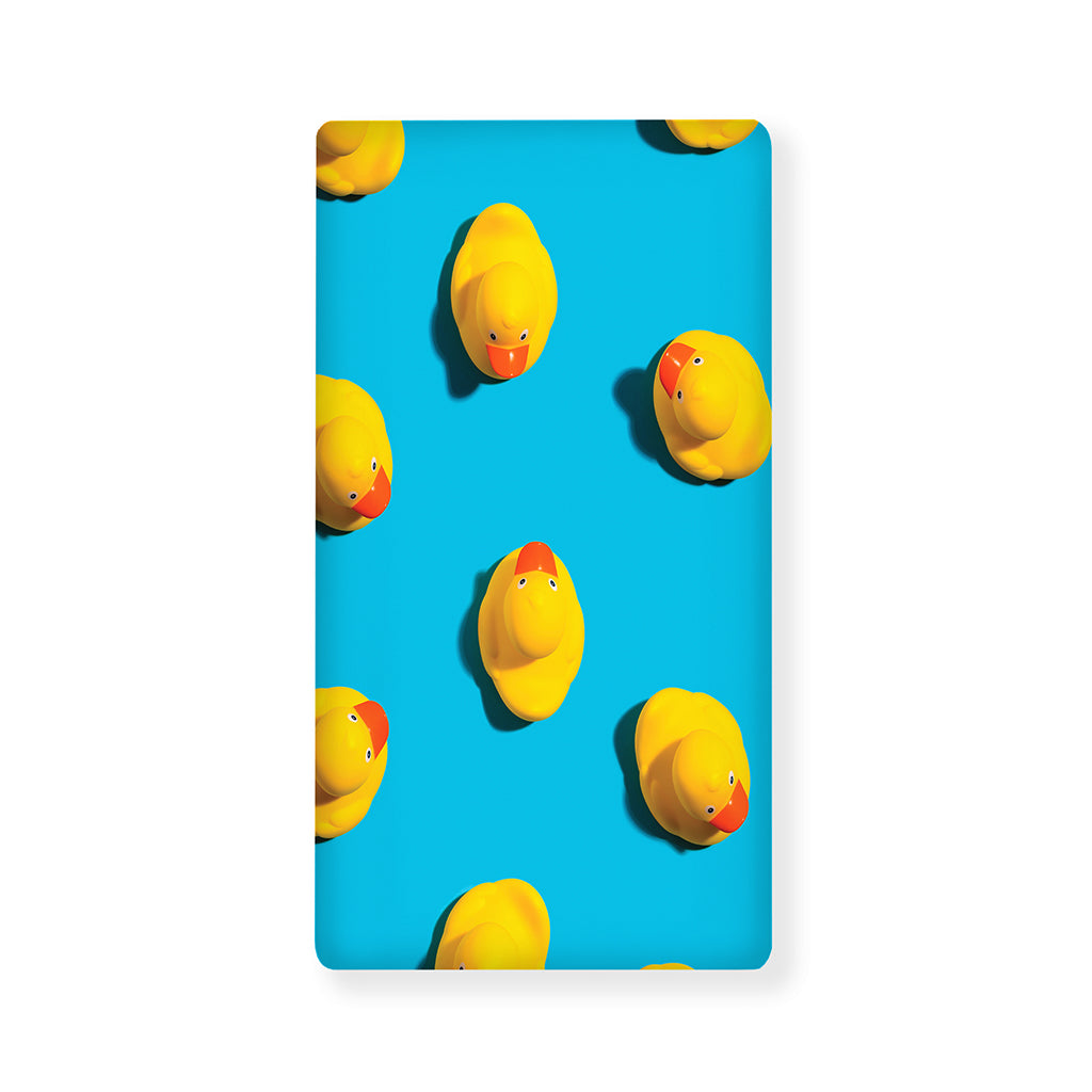 Yellow Rubber Ducks Print Baby Crib Sheet