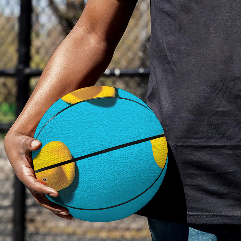 Yellow Rubber Ducks Print Basketball