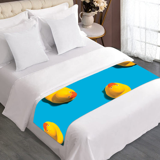 Yellow Rubber Ducks Print Bed Runner