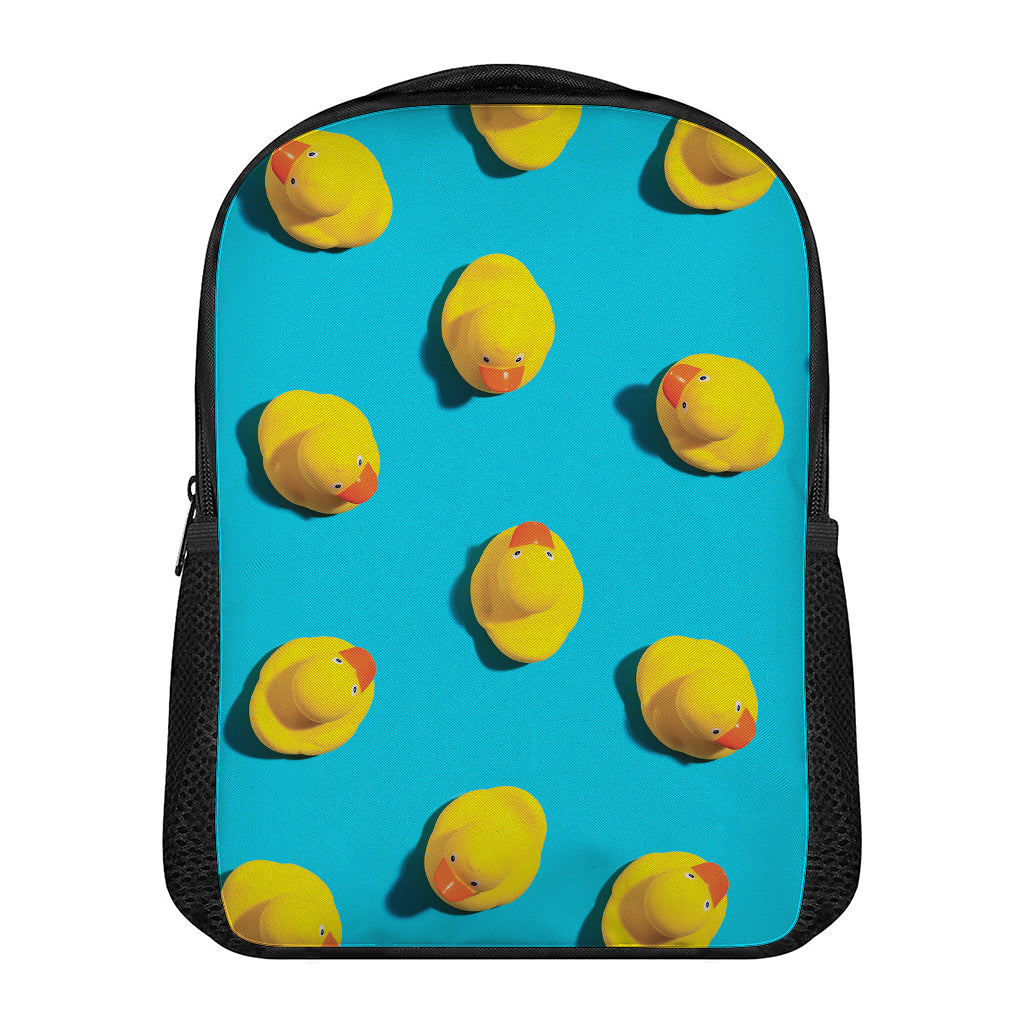 Yellow Rubber Ducks Print Casual Backpack