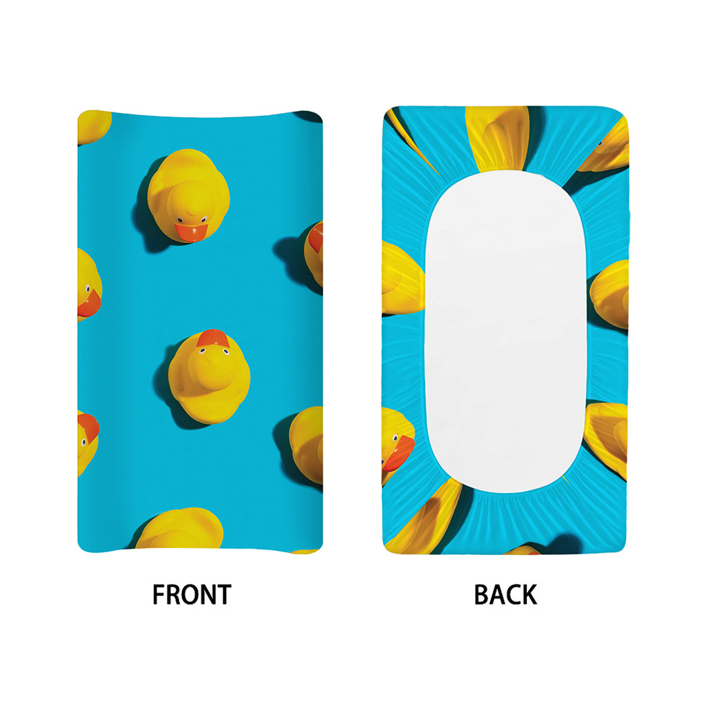 Yellow Rubber Ducks Print Changing Pad Cover