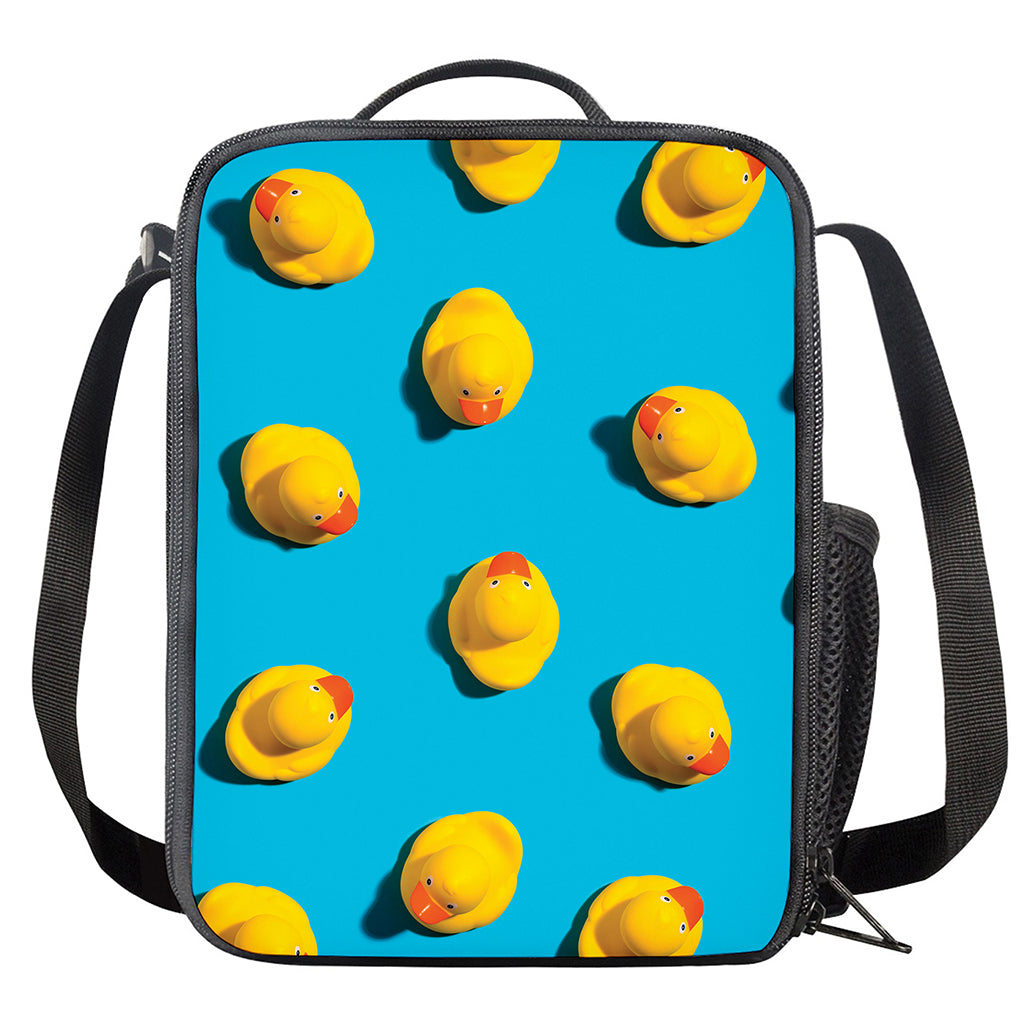 Yellow Rubber Ducks Print Crossbody Lunch Bag