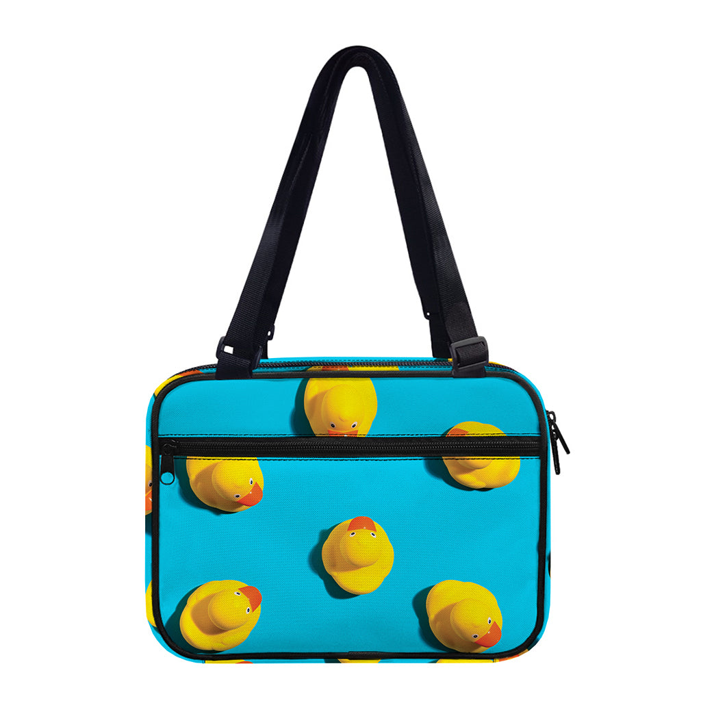 Yellow Rubber Ducks Print Double Strap Bible Bag