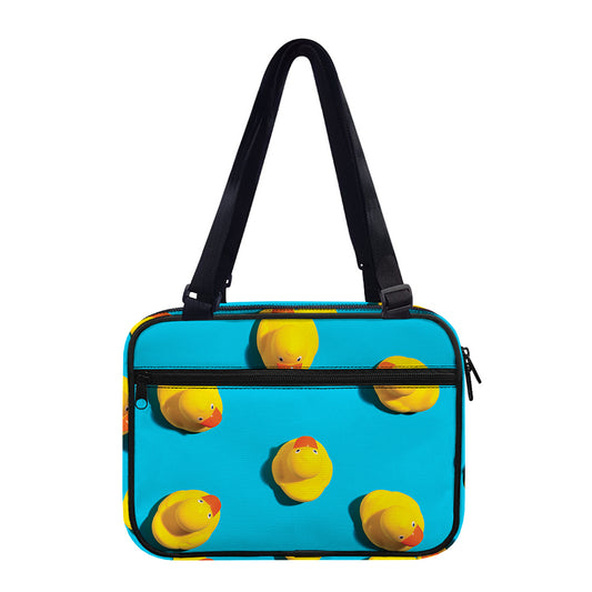 Yellow Rubber Ducks Print Double Strap Bible Bag