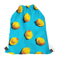 Yellow Rubber Ducks Print Drawstring Bag