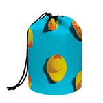 Yellow Rubber Ducks Print Drawstring Makeup Bag