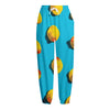 Yellow Rubber Ducks Print Fleece Lined Knit Pants