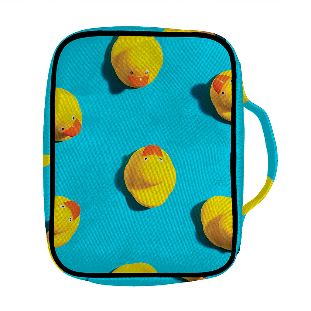 Yellow Rubber Ducks Print Front Pocket Bible Bag