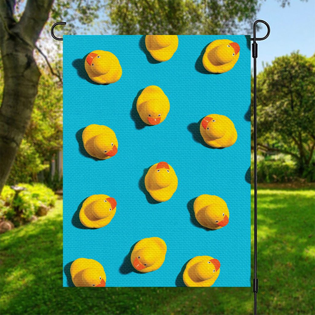 Yellow Rubber Ducks Print Garden Flag